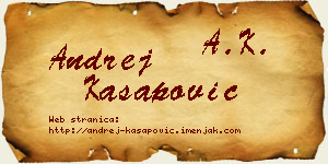 Andrej Kasapović vizit kartica